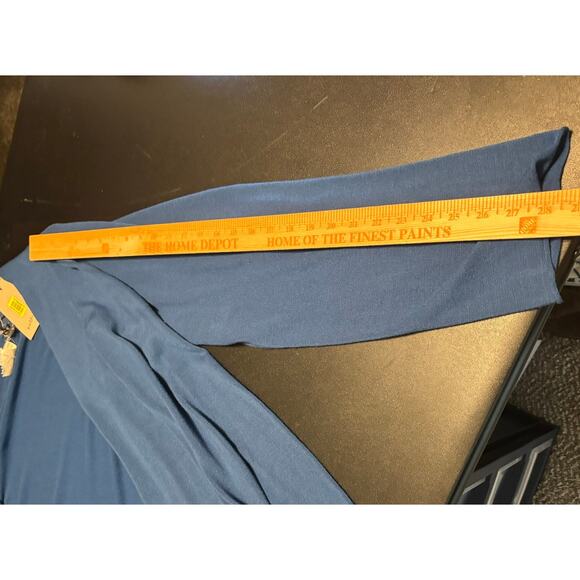 NWT Women's Size XL Nurture Rayon Blend Knit Open Cardigan Blue Draped - Picture 4 of 7